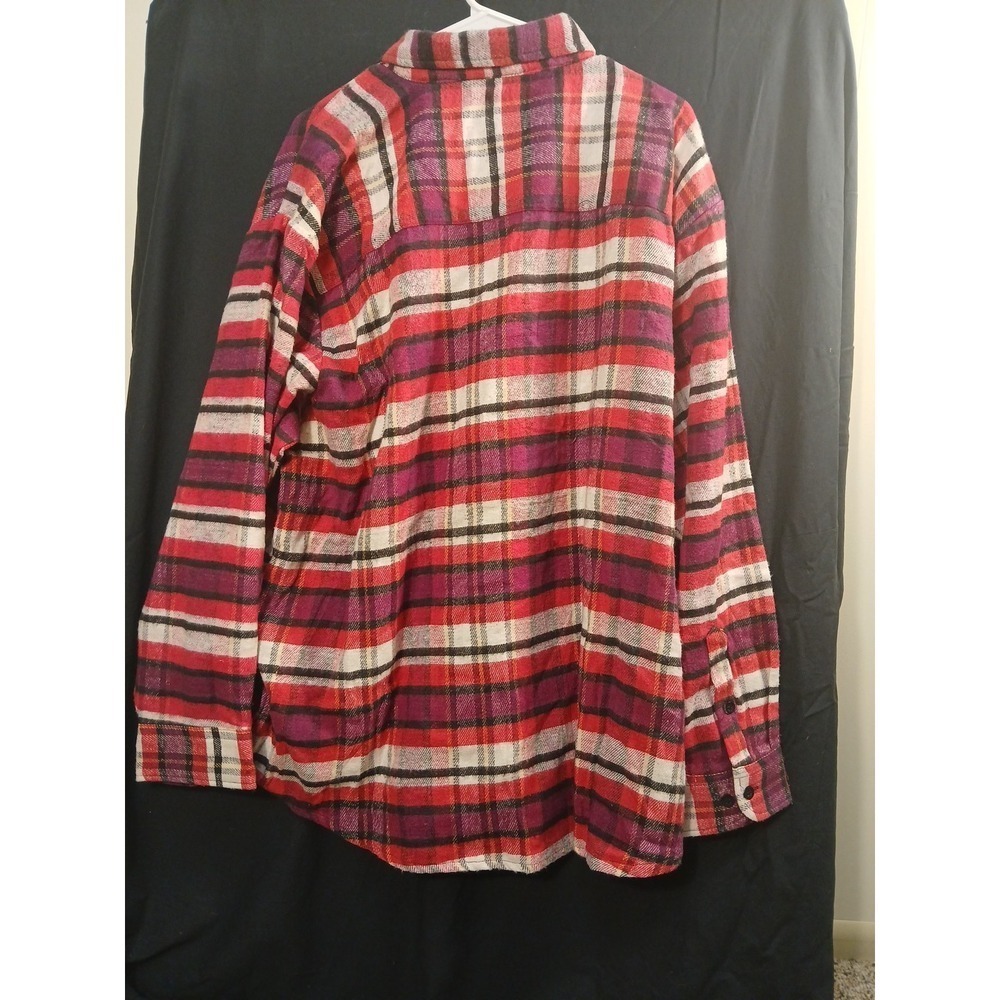 New COLEMAN Big MenFlannel Shirt Red Black Plaid Button Up Sz XXL NWT Outdoor! - Picture 2 of 10